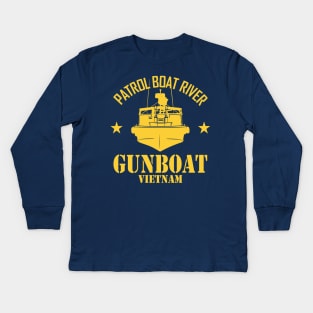 Patrol Boat River PBR - Gunboat Vietnam Kids Long Sleeve T-Shirt